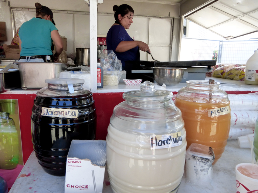 Aguas Frescas at a local Mexican festival in Downtown El Paso