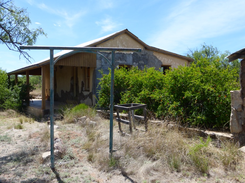 Remnants of a home has become a temporary refuge for desert wanderers