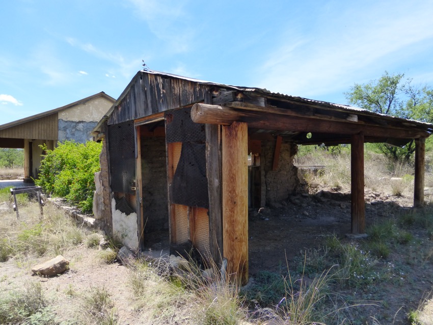 Remnants of a home has become a temporary refuge for desert wanderers